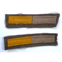 Pair WW2 Army Catering Corps Arm of Service Strips - British Military Insignia