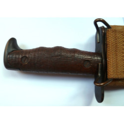 WWI Model 1917 Bolo Knife by Plumb Philadelphia Dated 1918 with Canvas Scabbard - United States
