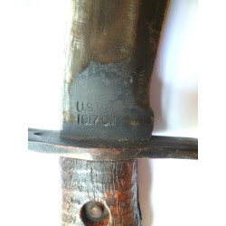 WWI Model 1917 Bolo Knife by Plumb Philadelphia Dated 1918 with Canvas Scabbard - United States