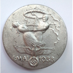 German 1st May 1938 Tinnie - Third Reich Insignia