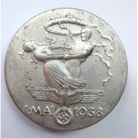German 1st May 1938 Tinnie - Third Reich Insignia