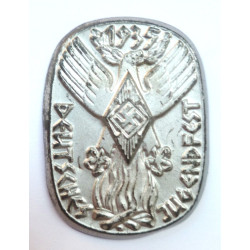 German 1935 Deutsches Jugendfest (German Youth Festival) Tinnie - Third Reich Insignia