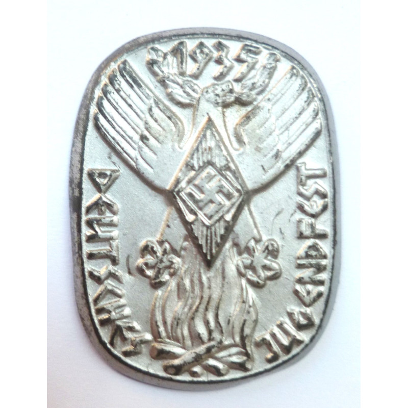 German 1935 Deutsches Jugendfest (German Youth Festival) Tinnie - Third Reich Insignia