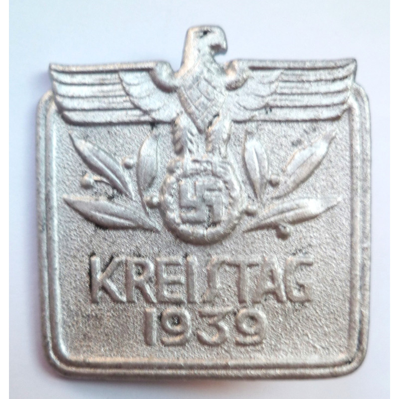 German N.S.D.A.P. Kreistag 1939 Rally Badge/Tinnie - Third Reich Insignia