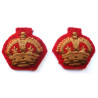 Pair Of Infantry Major's Rank Crowns- King's Crown - British Military Insignia