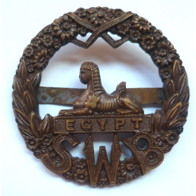 South Wales Borderers Bronze Officers OSD Cap Badge - British Military Insignia