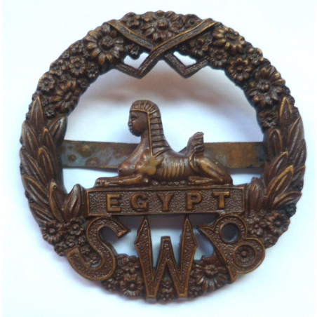 South Wales Borderers Bronze Officers OSD Cap Badge - British Military Insignia