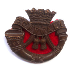 WW2 Duke of Cornwall's Light Infantry Officers Bronze Cap Badge - British Military Insignia