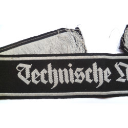 German TeNo "Technische Nothilfe" Cuff Title- German Third Reich