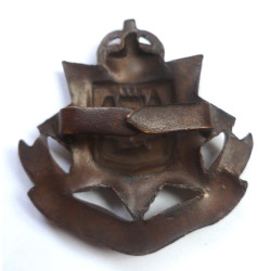 WW2 East Surrey Officers Bronze Cap Badge - British Military Insignia