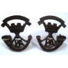 WW2 Somerset Light Infantry Light Infantry Officers Bronze Collar Badges -SLI- British Military Insignia