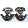 WW2 Somerset Light Infantry Light Infantry Officers Bronze Collar Badges -SLI- British Military Insignia