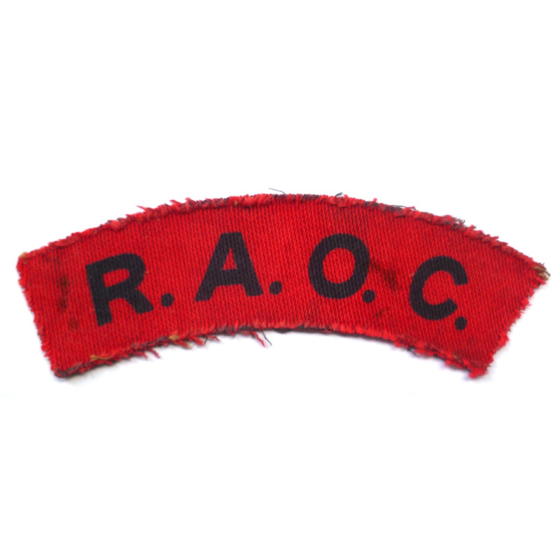 WW2 Royal Army Ordnance Corps Printed Cloth Shoulder Titles - RAOC- British Military Insignia