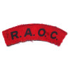 WW2 Royal Army Ordnance Corps Printed Cloth Shoulder Titles - RAOC- British Military Insignia