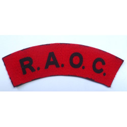 WW2 Royal Army Ordnance Corps Printed Cloth Shoulder Titles - RAOC- British Military Insignia