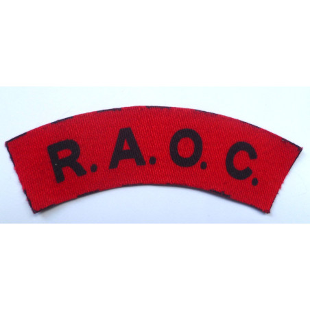 WW2 Royal Army Ordnance Corps Printed Cloth Shoulder Titles - RAOC- British Military Insignia