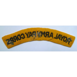 WW2 Royal Army Pay Corps Embroidered Shoulder Title - British Military Insignia