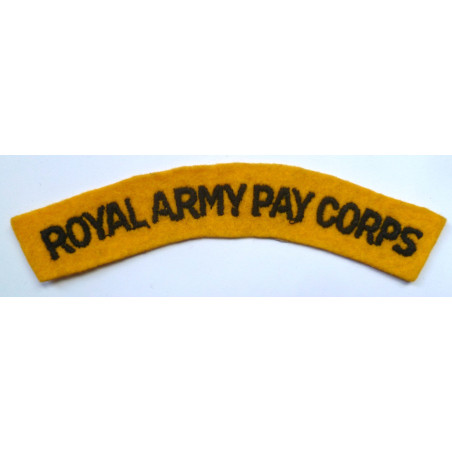 WW2 Royal Army Pay Corps Embroidered Shoulder Title - British Military Insignia