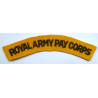 WW2 Royal Army Pay Corps Embroidered Shoulder Title - British Military Insignia