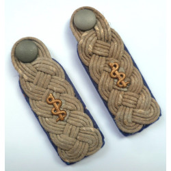 Pair WW2 German Heer Medical Officer Epaulettes/Shoulder Boards - German Third Reich