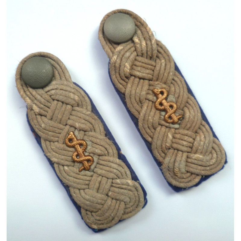 Pair WW2 German Heer Medical Officer Epaulettes/Shoulder Boards - German Third Reich