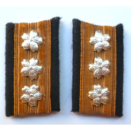 Imperial Japanese Navy Admiral Collar Badges - British Military Insignia