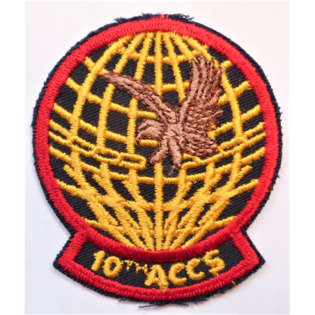 United States Air Force 10th ACCS Airborne Command and Control Squadron Cloth Patch/Badge USAF