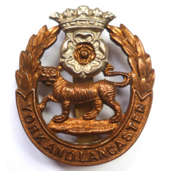York and Lancaster Regiment Cap Badge - British Military Insignia