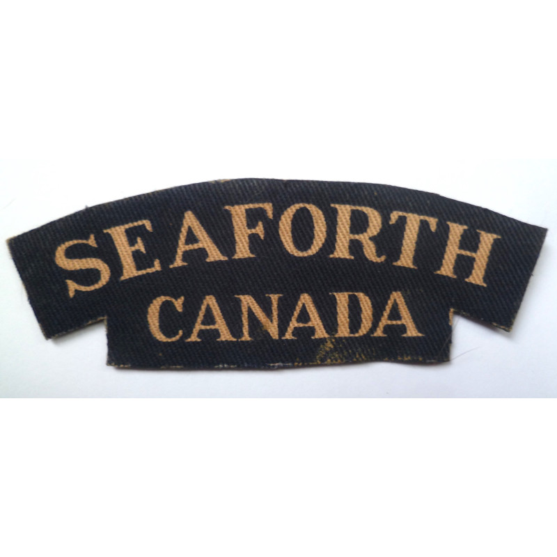 WW2 Seaforth Canada Printed Shoulder Title - British Military Insignia