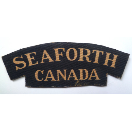 WW2 Seaforth Canada Printed Shoulder Title - British Military Insignia