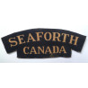 WW2 Seaforth Canada Printed Shoulder Title - British Military Insignia