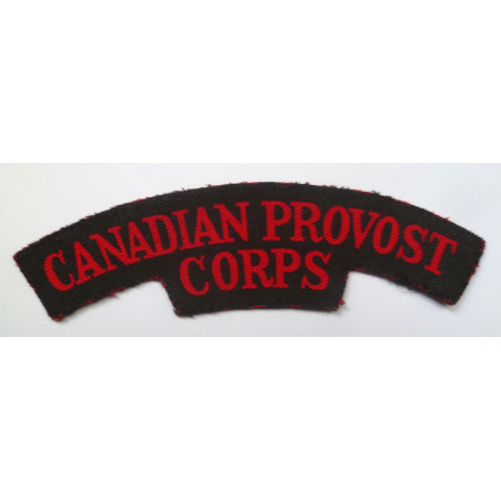 WW2 Canadian Provost Corps Printed Shoulder Title - British Military Insignia