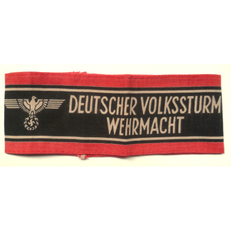 WW2 German Deutscher Volkssturm Wehrmacht Printed Armband  - German Third Reich