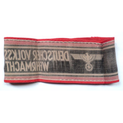 WW2 German Deutscher Volkssturm Wehrmacht Printed Armband  - German Third Reich