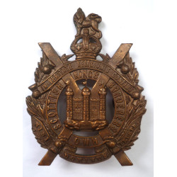The King's Scottish Borderers Brass Economy Badge - British Military Insignia