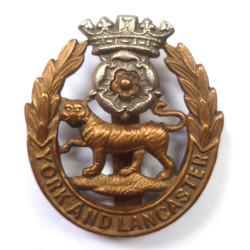WW2 York And Lancaster Regiment Cap Badge - British Military Insignia
