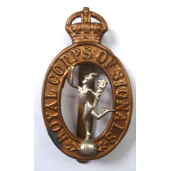 WW2 Royal Corps of Signals Cap Badge - British Military Insignia