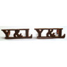 Pair York And Lancaster Regiment Shoulder Title - British Military Insignia