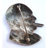 Patriotic Winston Churchill Silver Brooch - British Military Insignia