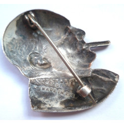 Patriotic Winston Churchill Silver Brooch - British Military Insignia
