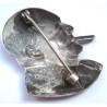 Patriotic Winston Churchill Silver Brooch - British Military Insignia