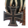 WW1 German 1914 Iron Cross 2nd Class and a Hindenburg Cross for Combatants Medal Group - German Imperial