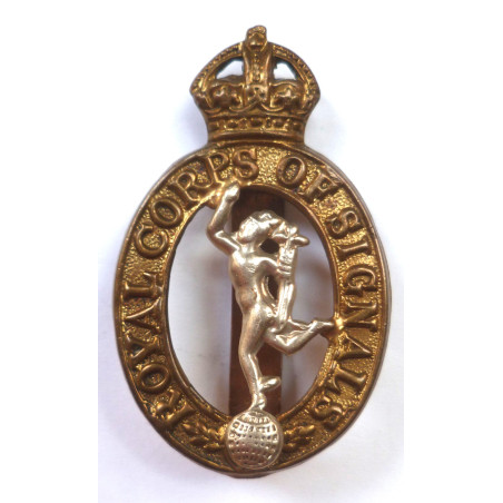 WWII Royal Corps of Signals Cap Badge - RCOS- British Military Insignia