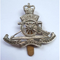 Royal Artillery White Metal Beret/Cap Badge - British Military Insignia