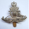 Royal Artillery White Metal Beret/Cap Badge - British Military Insignia