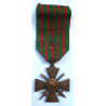 Croix de Guerre 1914-18 Medal With Bronze Star - French Republic - World War One