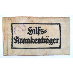 German WWII Hilfs Krankenträger (Auxiliary Stretcher Bearer) Armband - German Third Reich