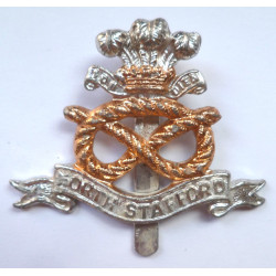 North Staffordshire Regiment Staybrite Cap Badge - British Military Insignia