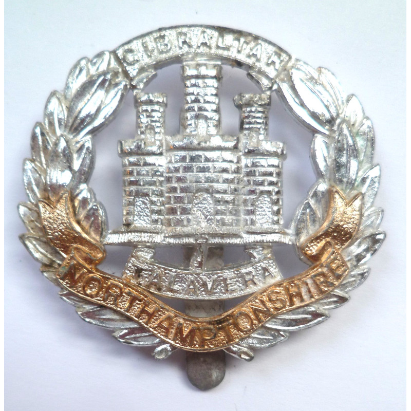 Northamptonshire Regiment Staybrite Cap Badge - British Military Insignia