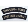 Pair Royal Corps of Signals Shoulder Titles - British Military Insignia